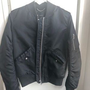 Aritzia Talula Black Bomber Jacket